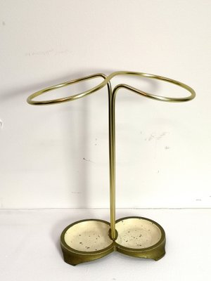 Mid-Century European Modern Brass & Steel Umbrella Stand, 1970s-UWE-1180503