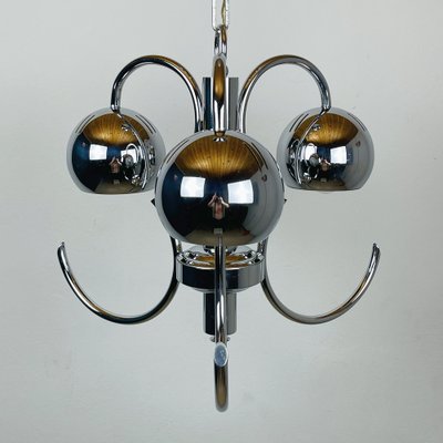 Mid-Century Eyeball Silver Pendant Lamp, Italy, 1970s-WQC-1189010