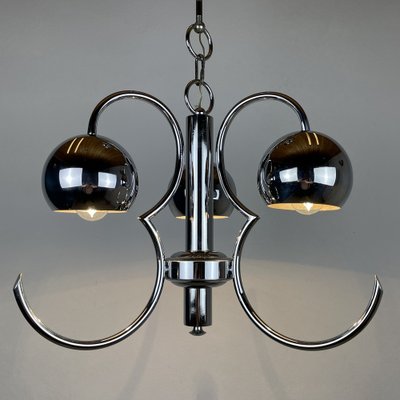 Mid-Century Eyeball Silver Pendant Lamp, Italy, 1970s-WQC-1189010