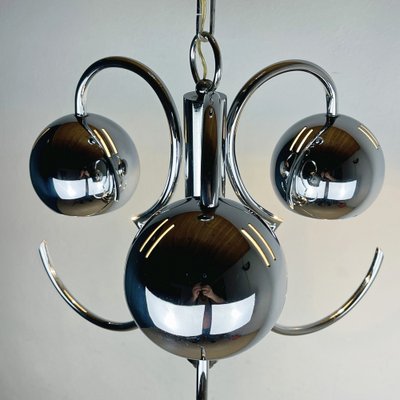 Mid-Century Eyeball Silver Pendant Lamp, Italy, 1970s-WQC-1189010