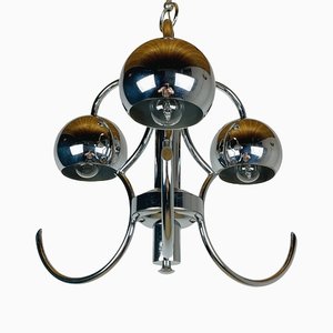 Mid-Century Eyeball Silver Pendant Lamp, Italy, 1970s-WQC-1189010