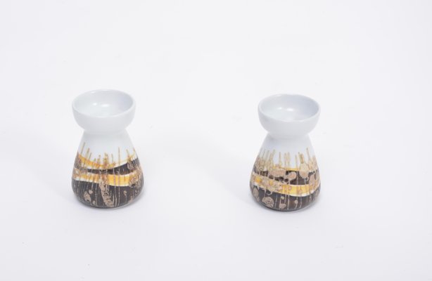 Mid-Century Faience Candleholders by Ivan Weiss for Royal Copenhagen, Set of 2-FN-1193095