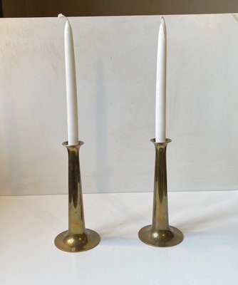 Mid-Century Fanfare Brass Candlesticks by Hans Bolling for Torben Ørskov, 1960s, Set of 2-LCR-1819440