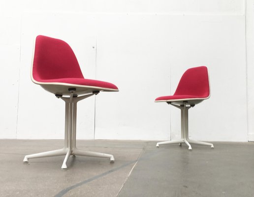 Mid-Century Fiberglass Side Chairs with La Fonda Base by Charles & Ray Eames for Herman Miller, Set of 2-UAH-809494