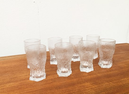 Mid-Century Finnish Aslak Glasses by Tapio Wirkkala for Iittala, Set of 8-UAH-1229138