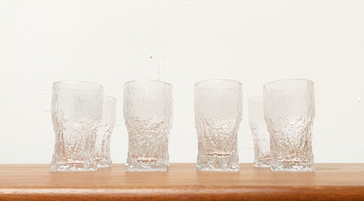 Mid-Century Finnish Aslak Glasses by Tapio Wirkkala for Iittala, Set of 8-UAH-1229138