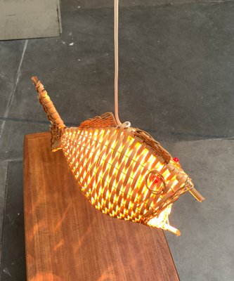 Mid-Century Fish Pendant Lamp, 1960s-UAH-1238776