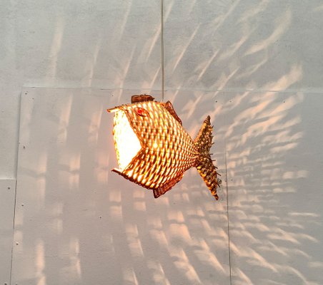 Mid-Century Fish Pendant Lamp, 1960s-UAH-1238776