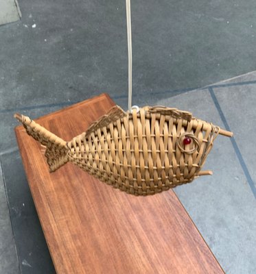 Mid-Century Fish Pendant Lamp, 1960s-UAH-1238776