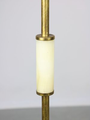 Mid-Century Floor Lamp in Brass and Marble-HGJ-1299441