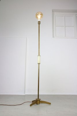 Mid-Century Floor Lamp in Brass and Marble-HGJ-1299441