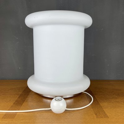 Mid-Century Floor Lamp in White Glass, Italy, 1970s-WQC-955246