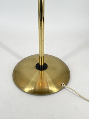 Mid-Century Floor Lamp with Brass Base and Fabric Shade by Bag Turgi, Switzerland, 1950s-CZ-2018260