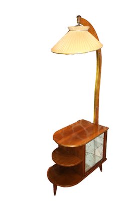 Mid-Century Floor Lamp with Built in Liquor Cabinet, 1960s-YZB-1822911