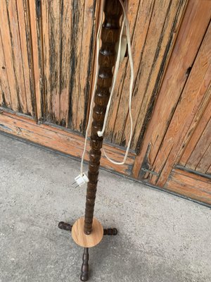 Mid-Century Floor Lamp with Coral Shade, 1950s-OXJ-1110093