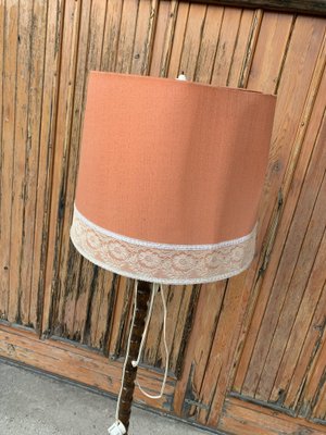 Mid-Century Floor Lamp with Coral Shade, 1950s-OXJ-1110093