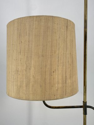 Mid-Century Floor Lamp with Height-Adjustable Fabric Shade by Florian Schulz, Germany, 1950s-CZ-2018308