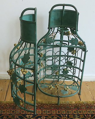 Mid-Century Florentine Vine-Leaf Domed Wine Rack-ED-1768548