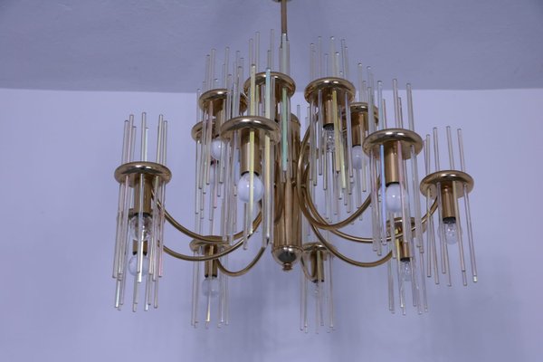 Mid-Century Fluorescent Glass Chandelier by Gaetano Sciolari-SXX-586657