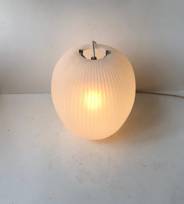 Mid-Century Fluted White Pendant Lamp by Heifetz for Rotaflex, 1960s-LCR-970114