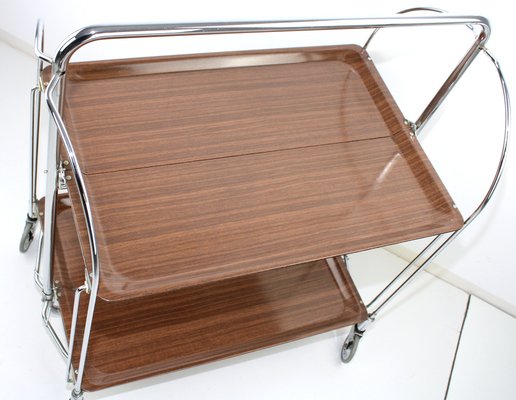 Mid-Century Foldable Serving Trolley from Bremshey Solingen, 1950s-ZWH-1311780