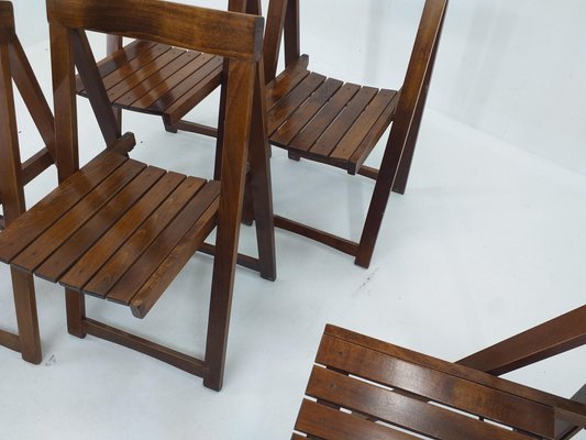 Mid-Century Folding Chairs by Aldo Jacober for Alberto Bazzani, 1960s, Set of 6-TZ-1092363