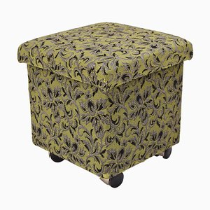 Mid-Century Footstool with Wheels, 1970s-TZ-982912