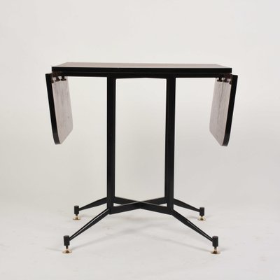 Mid-Century Formica Steel and Brass Table by Laminati Plastici for Gardella, Italy, 1950s-JDR-1126091