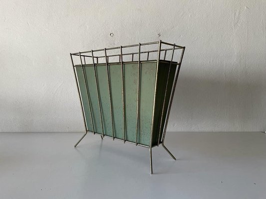 Mid-Century Frame Design Green Metal Umbrella Stand, 1950s-RDS-1368227