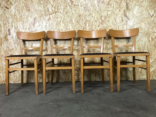 Mid-Century Frankfurter Chairs, 1950s, Set of 4-EJL-1322972