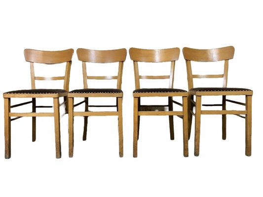 Mid-Century Frankfurter Chairs, 1950s, Set of 4-EJL-1322972