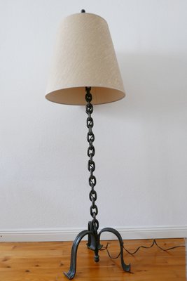 Mid-Century Franz West Style Wrought Iron Chain Floor Lamp, 1960s, Germany-WPT-901335