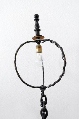 Mid-Century Franz West Style Wrought Iron Chain Floor Lamp, 1960s, Germany-WPT-901335