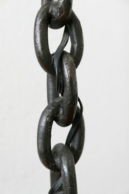 Mid-Century Franz West Style Wrought Iron Chain Floor Lamp, 1960s, Germany-WPT-901335