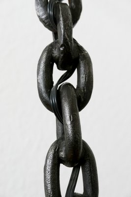 Mid-Century Franz West Style Wrought Iron Chain Floor Lamp, 1960s, Germany-WPT-901335