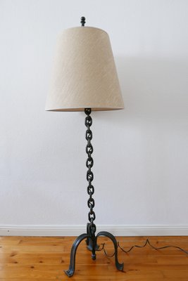 Mid-Century Franz West Style Wrought Iron Chain Floor Lamp, 1960s, Germany-WPT-901335