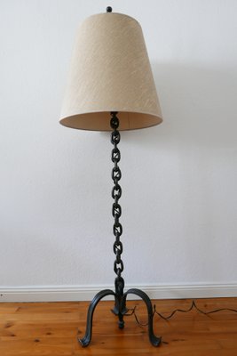 Mid-Century Franz West Style Wrought Iron Chain Floor Lamp, 1960s, Germany-WPT-901335