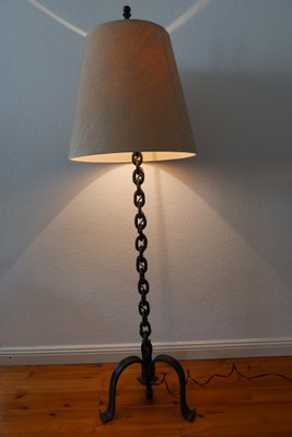 Mid-Century Franz West Style Wrought Iron Chain Floor Lamp, 1960s, Germany-WPT-901335