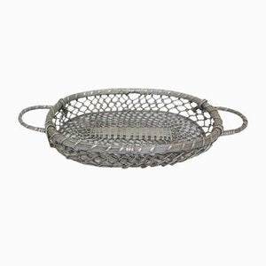 Mid-Century French Aluminium Basket Centerpiece-RIU-1078179