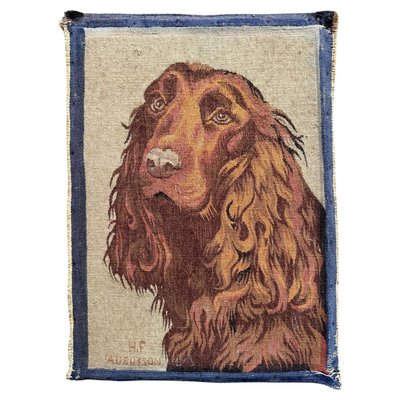 Mid-Century French Aubusson Tapestry with Dog Design from Bobyrugs, 1920s-YMM-1818931