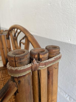 Mid-Century French Bamboo and Rattan Shelf, 1950s-DHH-686888