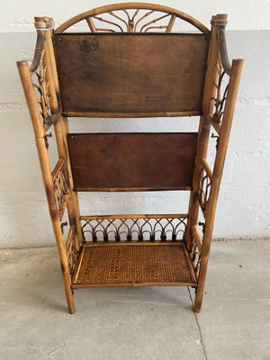 Mid-Century French Bamboo and Rattan Shelf, 1950s-DHH-686888