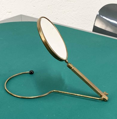 Mid-Century French Brass Adjustable Table Mirror, 1950s-JDR-1125948