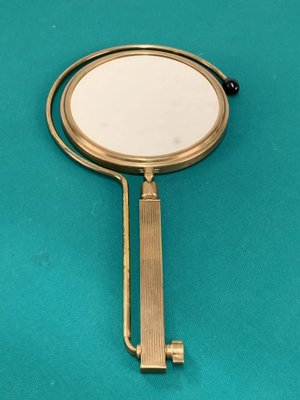 Mid-Century French Brass Adjustable Table Mirror, 1950s-JDR-1125948