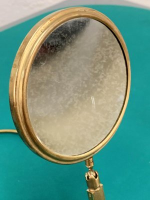 Mid-Century French Brass Adjustable Table Mirror, 1950s-JDR-1125948