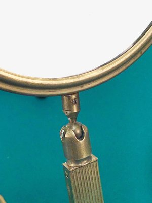 Mid-Century French Brass Adjustable Table Mirror, 1950s-JDR-1125948