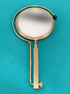 Mid-Century French Brass Adjustable Table Mirror, 1950s-JDR-1125948