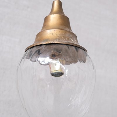 Mid-Century French Brass and Glass Pendant Light-JRP-1764639