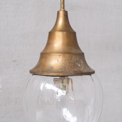 Mid-Century French Brass and Glass Pendant Light-JRP-1764639