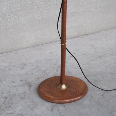 Mid-Century French Brass and Teak Floor Lamp-JRP-1112949